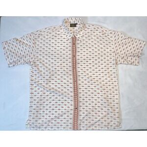 Monzini Collection Men's XXL Aztec Geometric Button Up Shirt Southwestern
